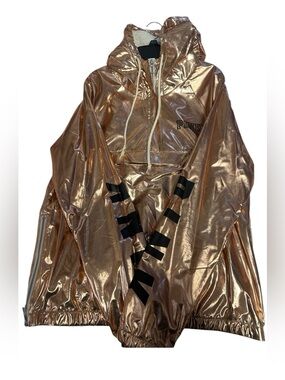 Victoria’s Secret PINK Rare Metallic Rose Gold Sherpa Anorak Jacket Size XS/S
